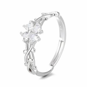 ACCZOO Fingerring Fingerring Damen Silber 925 (für Frauen Paar Ring Schmuck