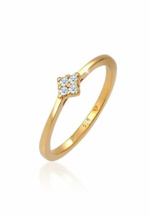 Elli DIAMONDS Verlobungsring Diamant (0.08 ct) Verlobung Klassik 925 Silber