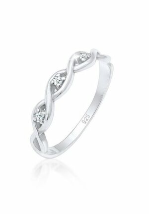 Elli DIAMONDS Verlobungsring Knoten Unendlich Diamant (0.045 ct) 925er Silber