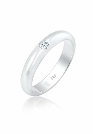 Elli DIAMONDS Verlobungsring Solitär Verlobung Diamant (0.06 ct) 925er Silber