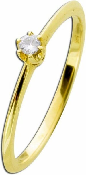 Ch.Abramowicz Goldring Verlobungsring GelbGold 585 1 Brillant 0