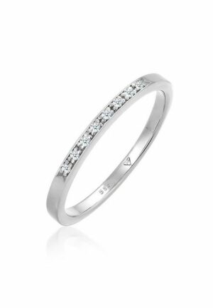 Elli DIAMONDS Verlobungsring Bandring Verlobung Diamant (0.04 ct) 585 Weißgold