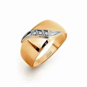 Zolotoy Goldring Damen Ring Zirkonia 132016250 585 Rotgold Weißgold Trauring (1-tlg)