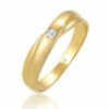 Elli DIAMONDS Verlobungsring Wickelring Solitär Diamant (0.03 ct) 585 Gelbgold
