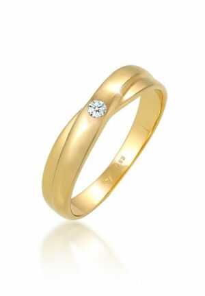 Elli DIAMONDS Verlobungsring Wickelring Solitär Diamant (0.03 ct) 585 Gelbgold