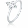 Elli DIAMONDS Verlobungsring Verlobung Edel Topas Diamant (0.06 ct) 925 Silber