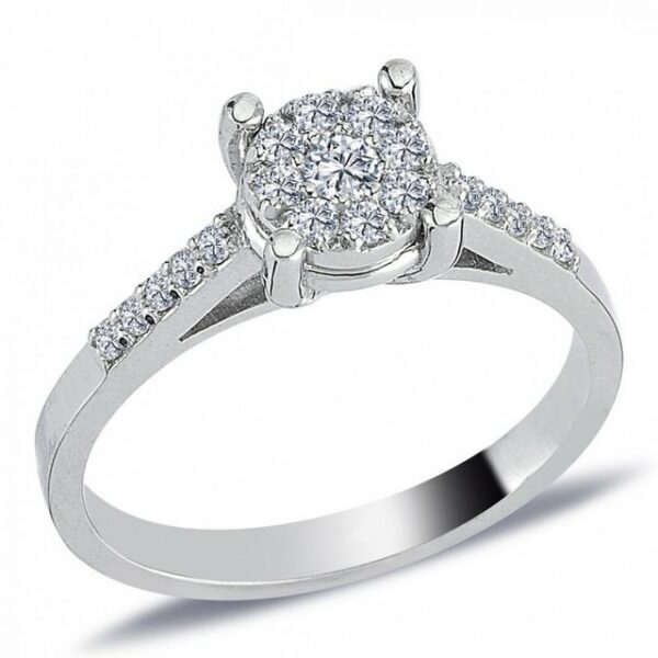 EinStein Diamant Verlobungsring Diamant Solitär Ring mit 1 Carat Effket