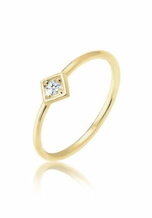 Elli DIAMONDS Verlobungsring Verlobungsring Geo Diamant (0.03 ct) 375 Gelbgold