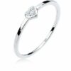Elli DIAMONDS Verlobungsring Herz Symbol Diamant 0.04 ct. 925 Silber