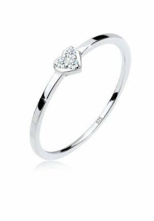 Elli DIAMONDS Verlobungsring Herz Symbol Diamant 0.04 ct. 925 Silber