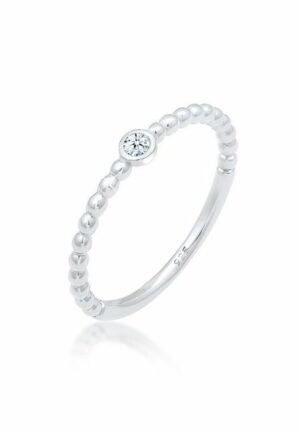 Elli DIAMONDS Verlobungsring Verlobung Geo Kugeln Diamant (0.03ct) 925er Silber