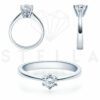 Stella-Jewellery Verlobungsring Verlobungsring 585er Weißgold Diamant - Gr. 54 (inkl. Etui)