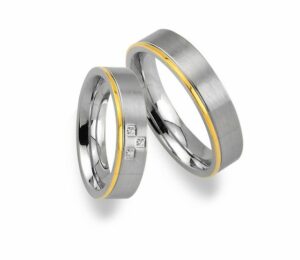 Trauringe123 Trauring Hochzeitsringe Verlobungsringe Trauringe Eheringe Partnerringe Gold platiert JE18