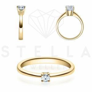 Stella-Jewellery Solitärring 375er Verlobungsring Gelbgold 0