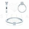 Stella-Jewellery Verlobungsring 585er Weißgold Verlobungsring Diamant Gr. 54 (inkl. Etui)